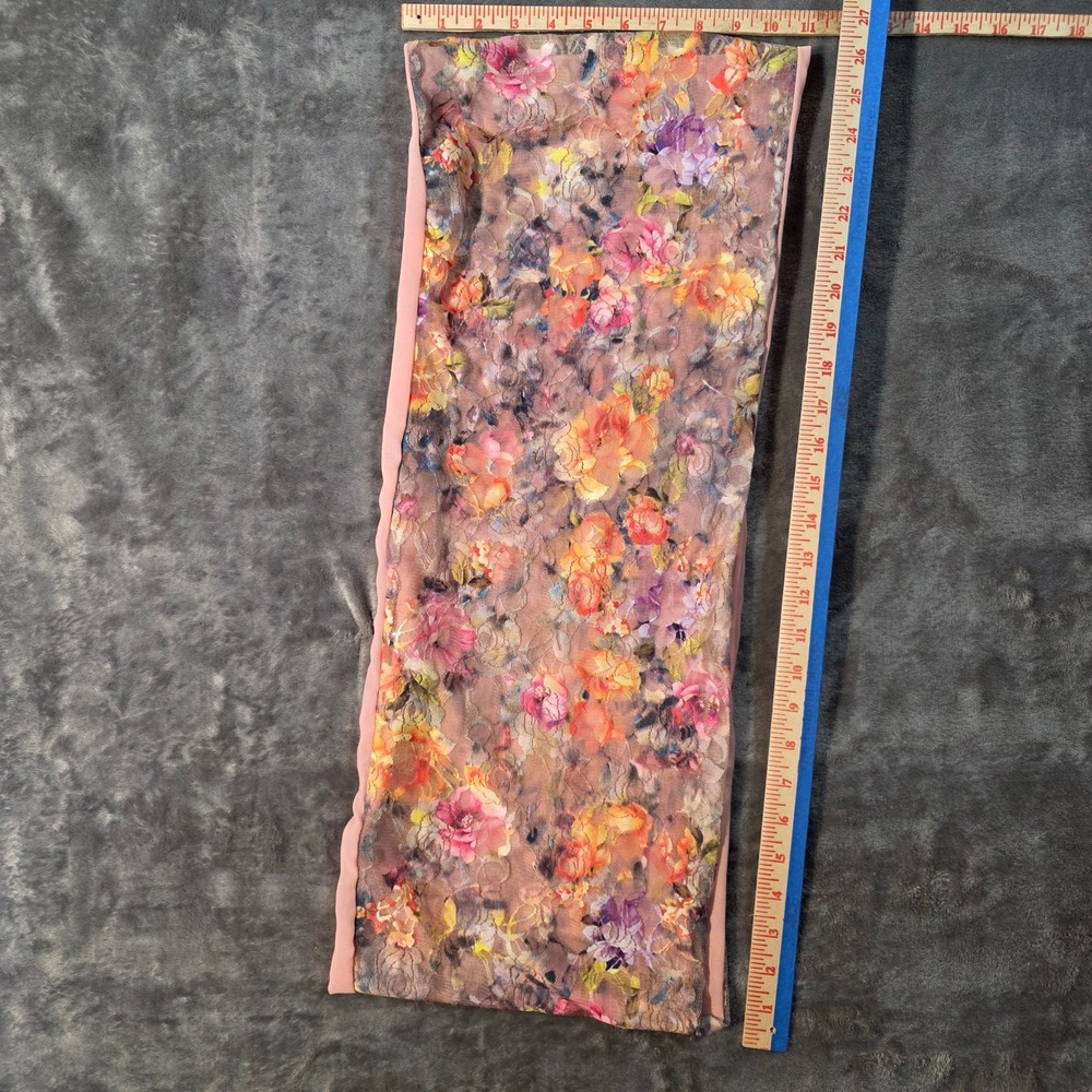 Boho Romantic Era Ganz Women OS Pink Floral Lace Layered Infinity Scarf